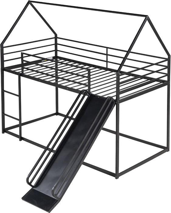 Twin Over Twin IndustrialGradeSturdy Bunk Bed Black