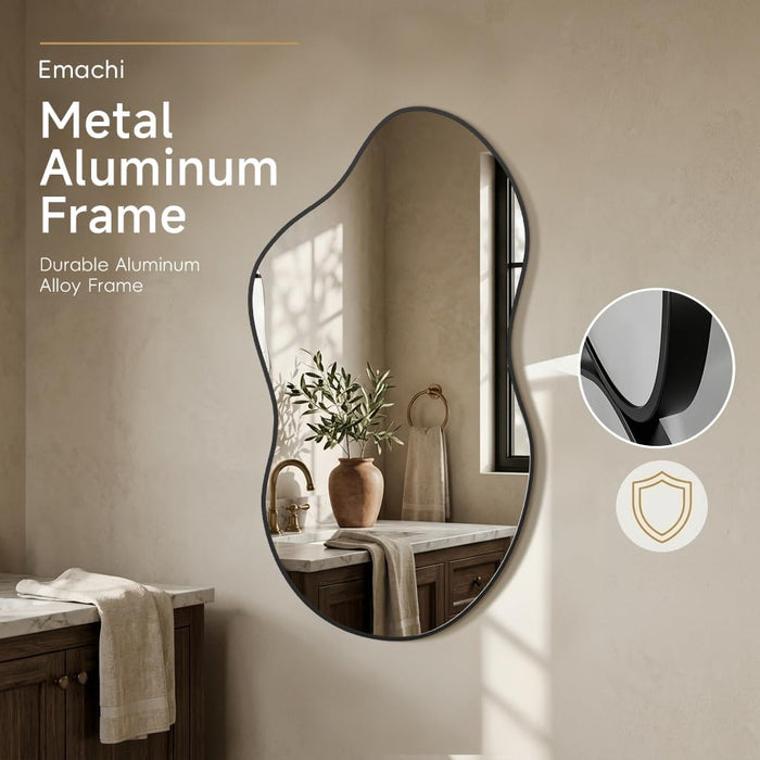 24"X40" Wall Mirror Irregular Mirror for Bathroom Bedroom & Entryway