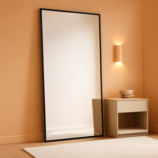 Large Full Length Mirror 78" X 35" - Shatterproof Huge Floor Full Body Mirror with Metal Frame, Freestanding, Wall Mounted, or Wall Leaning for Bedroom, Living Room, Dressing Room, Black
