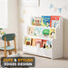 White Three Tier Montessori Bookshelf NurseryPlayroom