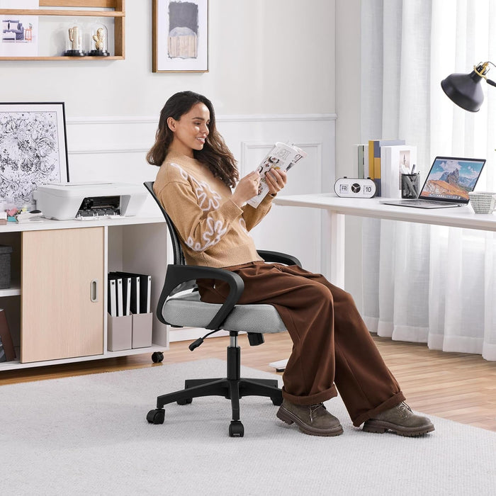 2Pcs Ergonomic Desk Chair Mesh Computer Chair with Lumbar Support