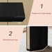 71 Inch Dining Table Black PremiumSolidWoodDurable