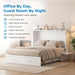 White Queen Murphy Bed Cabinet With USBChargingModule