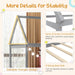 Grey Twin Montessori Playhouse Bedstead Slats Frame