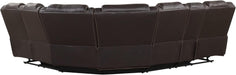 Faux Leather Reclining Sectional Sofa with LED Lights