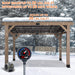 10x12 Cedar Gazebo Gray Weatherproof Sloped Roofing