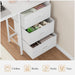 Twin Over Twin White Bunk Bed LShapedDeskWithChargingAndStorage