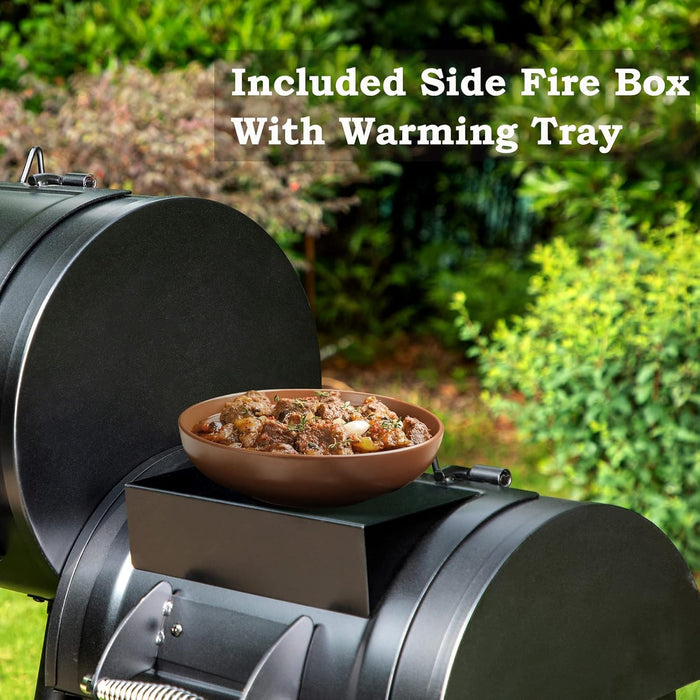Heavy-Duty Charcoal Outdoor Smoker Grills, Extra Large Offset Smoker (941 SQ.IN. Cooking Area), Charcoal Grill & Smoker Combo for BBQ Patio Cooking