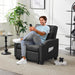 Black Multifunctional Sleeper Chair SofaBed Usb Ports
