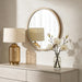 round Mirror 28 Inch,Linen-Texture Circle Wall Mirror for Bathroom, Bedroom, Entryway, Living Room
