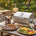GT1001 Stainless Steel Portable Grill, 10000 BTU BBQ Tabletop Gas Grill with Folding Legs and Lockable Lid, Outdoor Camping, Deck and Tailgating, Silver