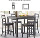 Bridson Modern 6 Piece Dining Set, Includes Dining Table, 4 Chairs & Bench, Gray