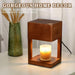 Candle Warmer Lamp Wood with Timer, Dimmable Electric Candle Lamp Warmer for Jar Candles, 2 * 35 Watt Bulb, Birthday Gifts for Men, Decorative Wooden Candle Lamp for Bedroom Home Decor