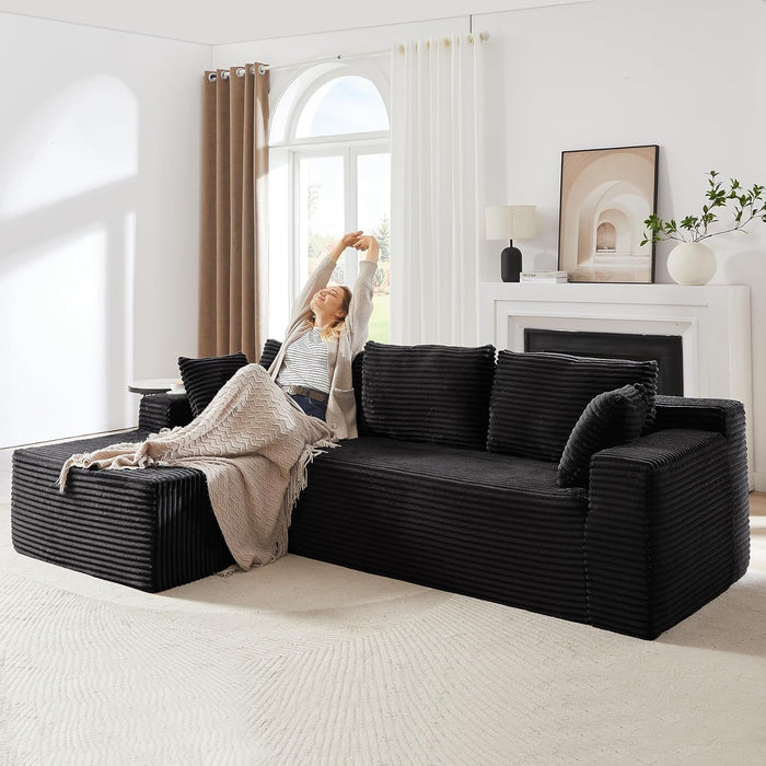 104 Inch L Shape Modular Sectional Couch with Chaise - ShipItFurniture