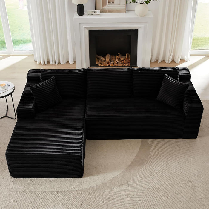 104 Inch L Shape Modular Sectional Couch with Chaise - ShipItFurniture