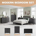5 Drawer Dresser for Bedroom, 31.5" Wide Modern Closet Chest of Drawers with Metal Handles,Wood Nightstand Storage Organizer for Living Room, Hallway, Grey