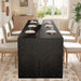 Tribesigns Extra Long Dining Table for 6-8 People, 78.7-Inch Rectangular Kitchen Table with Wooden Tabletop and Legs for Kitchen, Dining Room, Living Room, Heavy Duty, Black+Brown