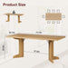 71" Large Dining Table for 6 to 8 People, Modern Dinner Table with Unique Wooden Legs, Rectangle Dining Table for Kitchen, Dining Room & Living Room, Oak