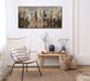 Abstract Modern Canvas Wall Art for Living Room Cityscape New York Wall Decor City Theme Paintings Brown Framed Pictures Office Artwork Wall Decor Bedroom above Bed
