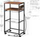 Rolling File Cart, 2 Tiers, Outlets, USB