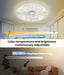Ceiling Fans with Lights and Remote App 20'' Low Profile Ceiling Fan 3000-6500K Dimmable Modern Flush Mount Ceiling Fan Light LED 6 Speeds Fandelier Ceiling Fans for Bedroom Small Living Room