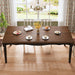 Elegantly Carved Dining Table,70.9" Solid Wood Kitchen Table for 6,WN&BK