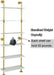 Industrial Gold Bookshelf-6 Tier Wall Mounted Ladder Bookshelf, Rustic Gold Storage Book Shelves Display Bookcases for Living Room/Home/Office