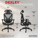 Dexley Ergonomic Mesh Task Chair, Lumbar Support, Swivel, Black