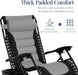 Oversized Padded Zero Gravity Chair Recliner