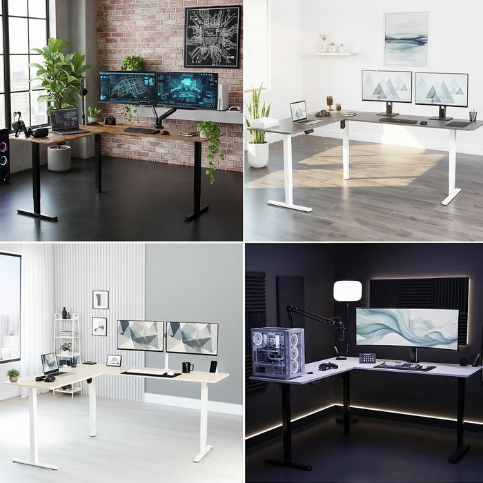 Electric 63 X 55 in Corner Standing Desk with Memory Presets