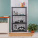 Gray Four Shelf Polypropylene Storage Cabinet Bundle