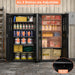SeventyOne Inch IndustrialGrade Lockable Metal Cabinet Black
