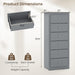 6-Drawer Dresser for Bedroom, Wooden Chest of Drawers W/Metal Handles & Large Capacity, 16" D X 23" W X 53.5" H Clothes Organizer, Modern Tall Dresser for Bedroom, Entryway, Living Room