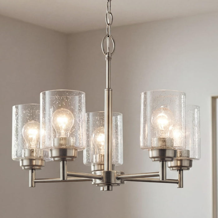 Winslow 19.75 Inch Brushed Nickel Chandelier Lighting