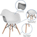 Alonza Series White Plastic Chair with Wooden Legs