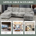 2-Piece Fabric Sectional Sofa with Chaise