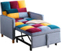 Convertible Sleeper Sofa Chair Rainbow 3In1 Compact