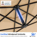 10FT Solar Offset Patio Umbrella with Base Included, 5-Year Fade-Resistant Canopy, 45° Easy Tilt Crank, 30MPH Wind-Resistant, Cantilever Hanging Umbrellas for Pool, Deck, Patio (Beige)