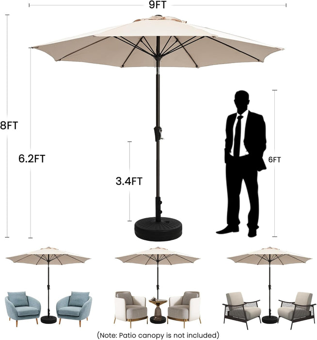 Patio Umbrella 9FT Outdoor Umbrella Patio for Garden Yellow