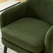 30.3" Wide Modern Barrel Accent Armchair with Track Armrest, Solid Wooden Legs, Comfy Upholstered Club Chair,Round Single Home Sofa for Living Room, Bedroom, Reading Room, Corduroy Green