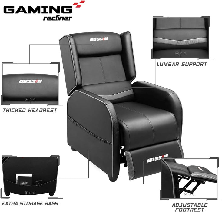 Gaming Recliner Chair Racing Style Single Ergonomic Lounge Sofa 400LBS for Living Room