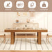 70.9" - 86.6" Extendable Dining Table for 8-10 Person, Modern Rectangle Expandable Kitchen Table with Wooden Legs, Table for Small Spaces, Dining Room, Kitchen, Living Room, Brown