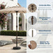 10FT Patio Umbrella, 2 Tier Outdoor Table Umbrella, Large Vented Market Umbrellas with Push Button Tilt and Crank, 8 Sturdy Ribs for Backyard, Deck, Pool, UPF50+ UV Protection