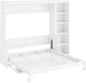 Queen Murphy Bed DeskWorkspace IntegratedBookshelf White