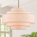 Drum Chandelier 25Inch GoldFinish Dining Room Luminaire