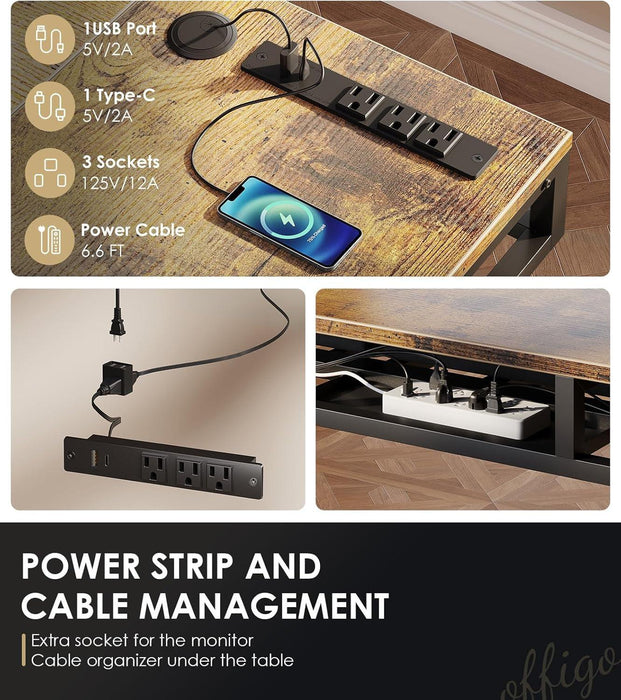 SixtyThreeInch L Shaped Electric HeightAdjustable Desk Drawers