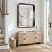 30X30 Inch Black Bathroom Mirror Metal Framed, HD Tempered Glass