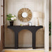Modern Console Table with Arched Base, 47-Inch Black Entryway Sofa Table, Narrow Hallway Table, Wood Foyer Accent Table for Living Room, Entrance, Hallway, Easy Assembled(1 Pack)