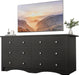 Black Dresser With Six Deep Drawers StorageSolution
