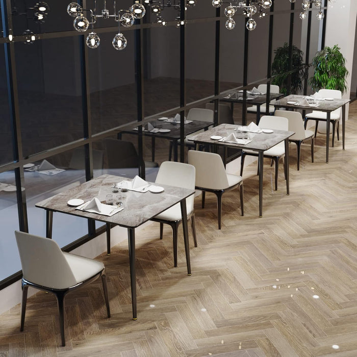 Square Kitchen Dining Table: Sintered Stone Dining Room Table Modern Coffee Table Marble Table with Stable Metal for Kitchen Living Room Office Patio Seaside, 31.5X31.5X29.92 Inch